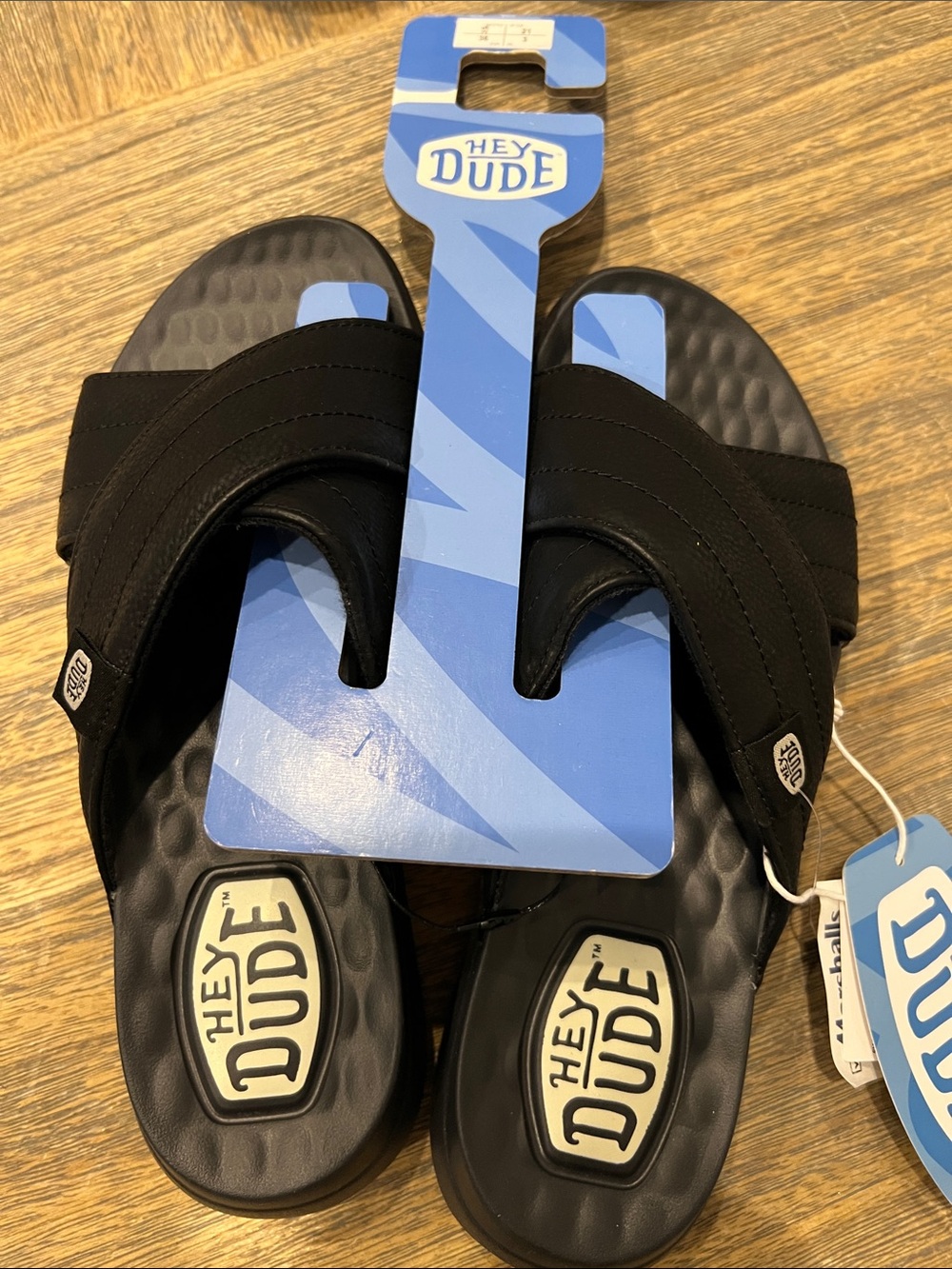 NWT Hey Dude Black Slip-On Slide Sandals